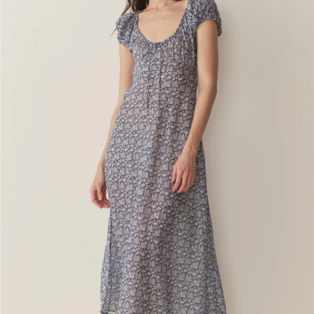 Doen Sofia Dress in Blue Porcelain Tea Floral - size S new with tag